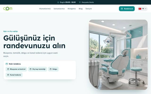 COM Diş kliniği demo mağazası