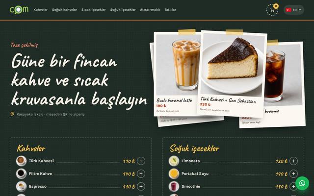 COM Kafe demo mağazası