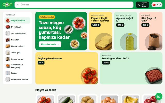 COM Market demo mağazası