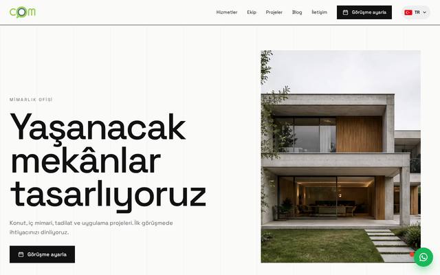 COM Mimarlık demo mağazası