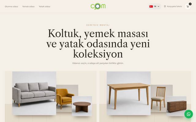COM Mobilya demo mağazası