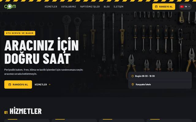 COM Oto servis demo mağazası