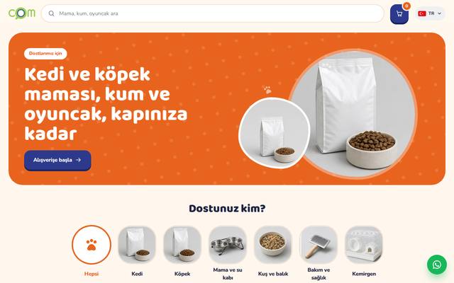 COM Petshop demo mağazası