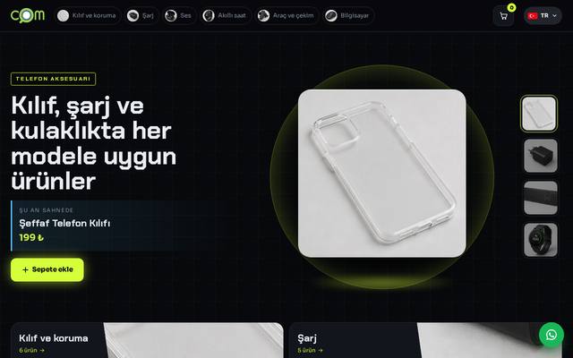 COM Teknoloji demo mağazası