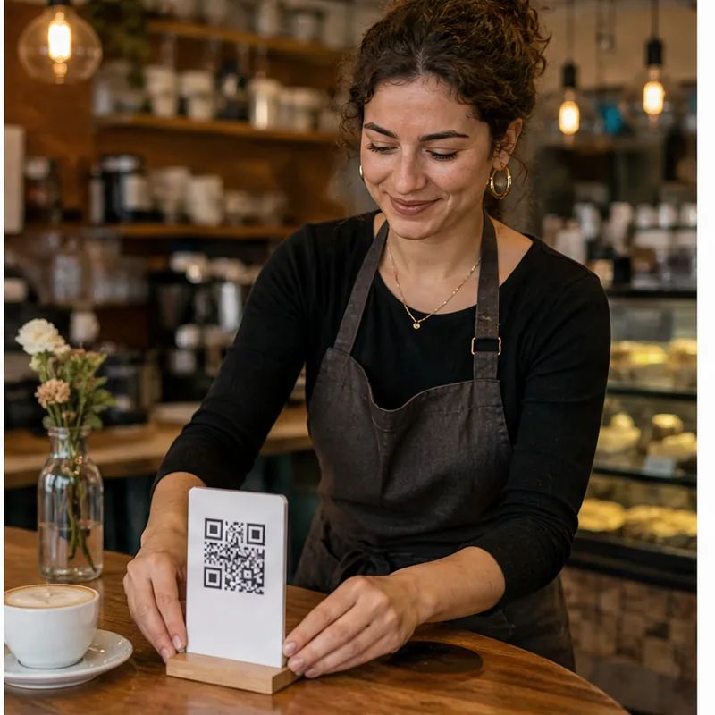 Kafede QR menü